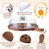 FillTouch Easter Acacia Wood Deviled Egg Platter with Lid and