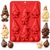 1-Piece Christmas Gnome Ornament Silicone Chocolate Mold, 10-Cavity