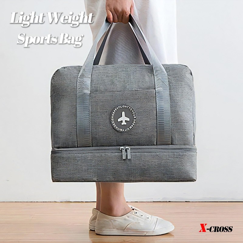 [X-cross(クロス)] スポーツバッグ 軽量 大容量 フィットネス ジム ヨガ シューズ収納 おしゃれ アウトドア