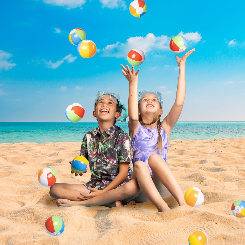 Top Race Mini Beach Balls Bulk Pack - 6 Inch