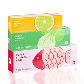 70 Pcs Freezer Bags, Ziplock Bags Food Reusable Sandwich Bags Zip Seal Food Bags, BPA Free Zip Lock Bags, Food Storage Freezer Bags for Fruits,Meat,Grains,Vegetables,Candies (3 Sizes)