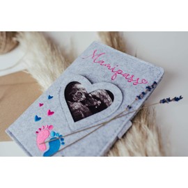 Felt Maternity Log Cover, gray, Unique