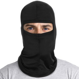 Sledwise Balaclava - Windproof for Men Women - Breathable Head Neck, Black, Standard