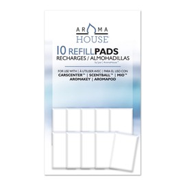 AromaHouse Aromatherapy Diffuser Unscented Refill Pads for Essential Oil for Use with ScentBall, Carsceter Aromakey, Aromapod & Mio, 10 Count