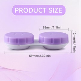 JRYXDS 6 Piece Coloured Contact Lens Case Travel Contact Lens Case Set for Home and Travel