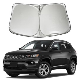 SZYUCHEN Car Windshield Sun Shade Sunshade for Jeep Cherokee (Not for Grand Cherokee) 2025 2024-2014 Compass 2017-2024 Trailhawk Overland Limited Latitude Accessories, Car Front Window Sun Shield