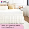 RIMELA Ruffle Bed Skirt Warm White King 18 Inch Drop,