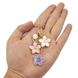 Manlosen Cute Fashion Keychain Initial Letter Keys Charm Gifts for Women with Key Ring Purse Charms for Handbags