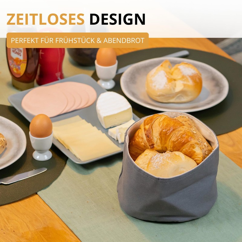 Westmark Round Bread Bag - Fabric Bread Basket for Bread,