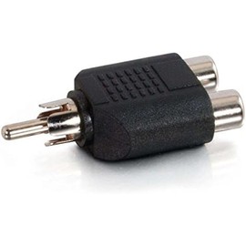C2G 40650 One RCA Mono Male to Two RCA Mono Female Audio Adapter, Black