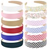 Wecoe 12pcs Headbands For Women 1.2 Inch Wide Satin Headbands