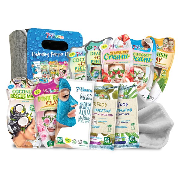 7th Heaven Hydrating Pamper Hamper Gift Set - 9 x
