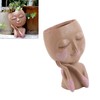 Girl Head Flowerpot Resin Face Planter Succulent Flowerpot Decoration for
