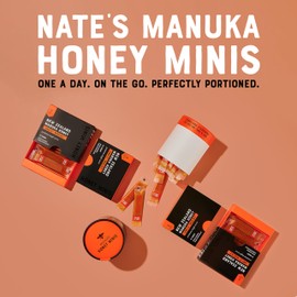 Nate's Manuka Honey Minis - 30 count Single-serve, Pure Manuka Honey - MGO 83+ | UMF 5+ Certified - 30 Single-Serve Packets for On-the-Go Daily Wellness