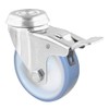 WAGNER Soft swivel castor with back hole, diameter 75 mm,