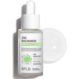 APLB Suero En Ampolla De Zinc Y Niacinamida Zinc Niacin Cen 39.4% 1.35 Onzas Líquidas/Cuidado De La Piel Coreano, Cuidado Del Acné, Cuidado De Los Poros, Cuidado De Las Arrugas, Revitalizante Para