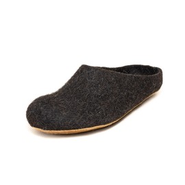 Magicfelt Felt Slippers AR 713 - Women's & Men's Slippers | Made from Wool of Rare Sheep Breeds - Anatomically Shaped Footbed - Non-Slip Leather Sole Swiss Jurassic Sheep | 46, Swiss Jurassic Sheep