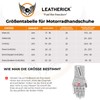 Leatherick Mens Motorcycle Gloves Black Genuine Leather CE Certified Protective