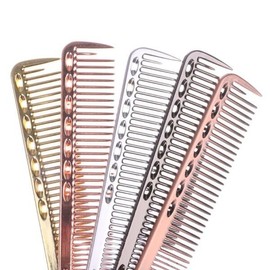 헤어 브러시 남성 알루미늄 금속 절단 빗 미용 및 이발사 살롱 전문 [01 L GD] Hair Brush Men's Aluminum Metal Cutting Comb Professional for Beauty and Barber Salon [01 L GD]