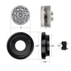 Partsam Pair 2" Clear/Red Flush Mount Mini-Reflex Side Marker LED