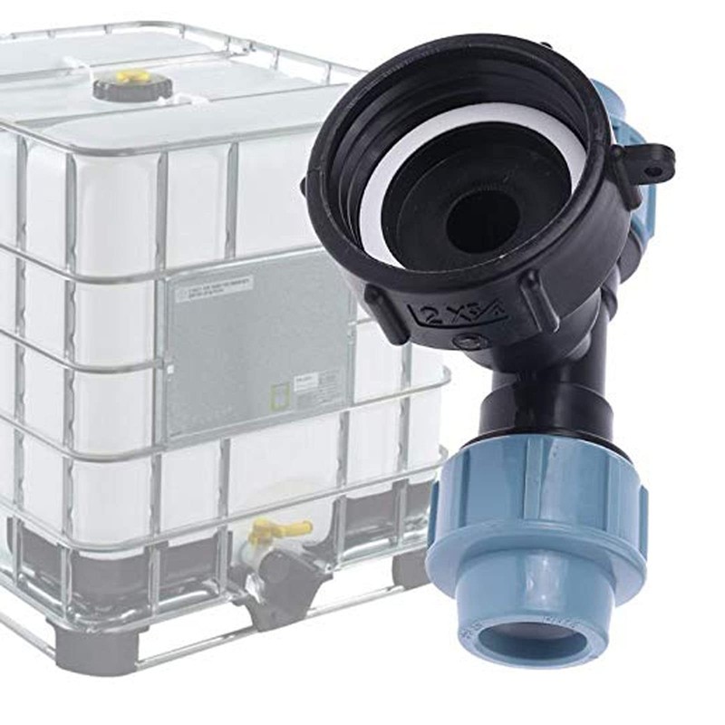 TOP-VIGOR IBC Tank Adapter s60x6 Thread Connector Tee Pipe Fitting