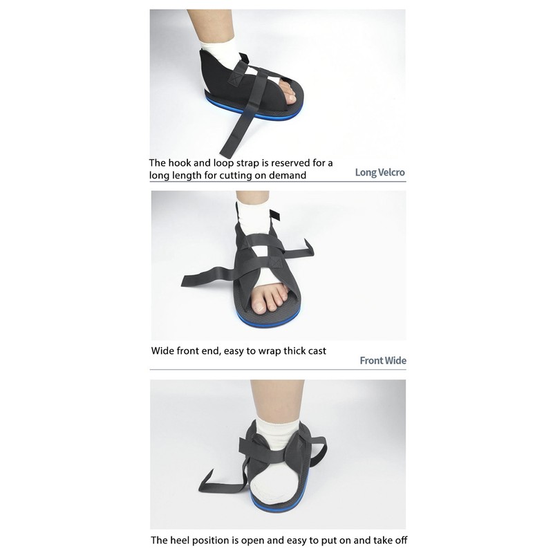 Cast Shoe Open Toe Heel Adjustable Stable Support Canvas Post