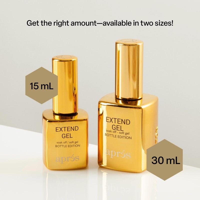 Apres Nail Extend Gel Gold Bottle | 15mL | Premium