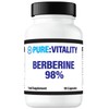 Pure Vitality: Berberine HCL 90 Vegan Capsules 500mg - 98%