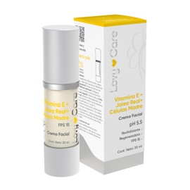 LOVY CARE Crema Facial con Vitamina E, Jalea Real y Células Madre, 30 ml, pH 5.5 Hidratación, Regeneración y Antiedad