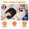 Reusable Pet Hair Removal Glove with Large-Toothed Flea Comb for