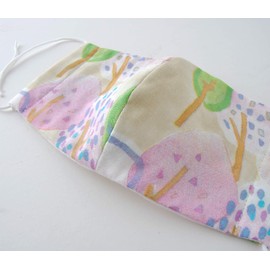 Wataka Kaori (Made in Japan) 3D Gauze Cloth Mask (Forest and Spring), Washable and Hygienic Gauze Mask x 3