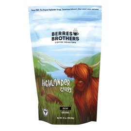 Berres Brothers Highlander Grogg Decaf Coffee, 10 ounce Bag of Ground Coffee, Combination of Caramel, Butterscotch and Hazelnut, Medium Roast