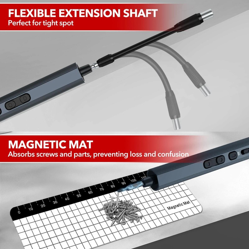 N/A YesRight Mini Electric Screwdriver for Electronics, 155-in-1 Precision Repair