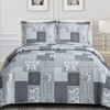 7PC Bedspread Set -California King Size- Rochelle Printed Quilted Wrinkle-Free