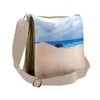 Ambesonne Beach Messenger Bag, Wreck Boat on the Coast, Unisex