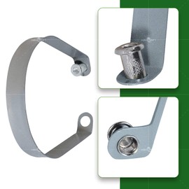 HIGHCRAFT ITSO-FQ08 Swivel Loop Pipe Hanger, Epoxy Coated Steel, 8, Chrome