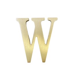 1.77 Inch Height Self Adhesive Solid Brass English Letters 4.5CM Wall sticker Gold Mail Box Numbers House Address Numbers Shop Studio Name DIY Combination For Wall Home Decor Hardware (Letter W)