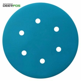 DEERFOS 6" SANDING DISC GRIT 100 SAND PAPER HOOK & LOOP WITH 6 HOLES 10PCS