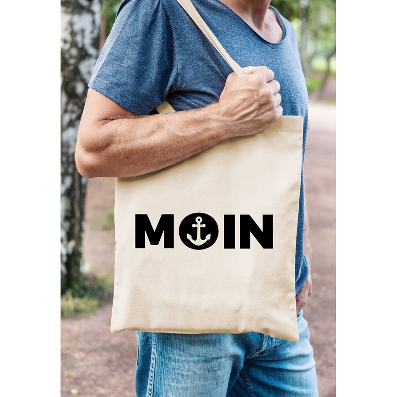 Moin Jute Bag with Anchor Anchor Cotton Bag Tote Bag
