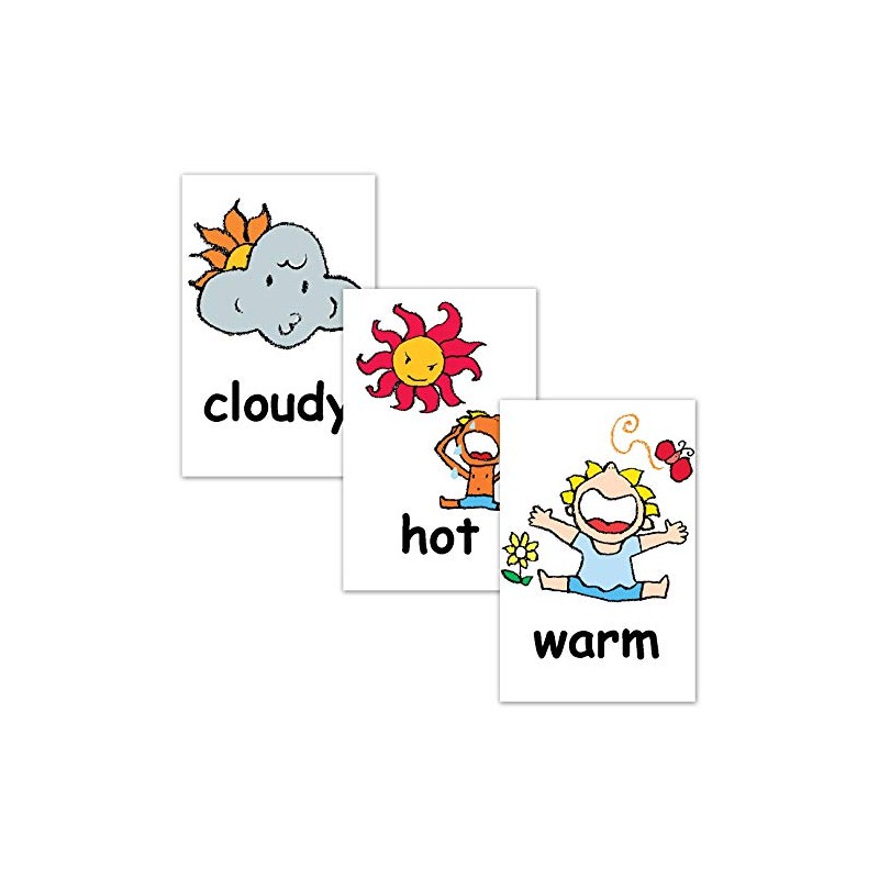 Flash Cards (Weather) - Postcard Size - English Card.com Flashcards,