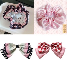 Devil Blade Ribbon Hair Rubber Hair Ornament, Hair Accessory, Bowknots, Bites, Birthday Gift, Cosplay, Moe Goods, Cute, Cosplay Tool, Hair Accessories, Inventory Costume, Present, Girls, Present