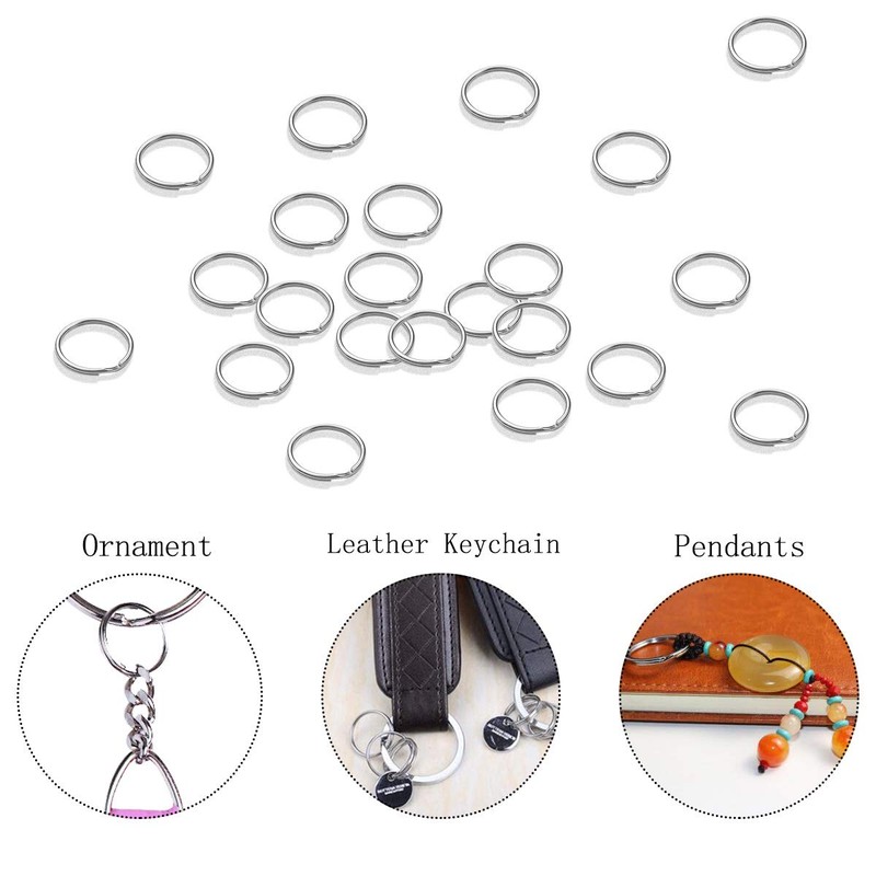 100 Pcs Split Ring, Small Key Rings Bulk Split Keychain