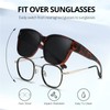 Myiaur 2 Pack Oversized Fit Over Sunglasses for Women, Trendy