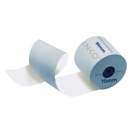 50 Rollos Papel Térmico 80x70 Color Azul Impresora 80mm Color Azul claro INKO