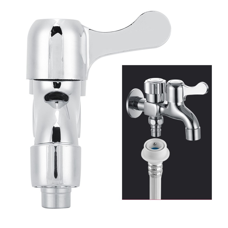 G1/2in Copper Electroplating Washing Machine Faucet Dual Use Water Tap
