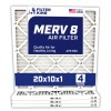 Filter King 20x10x1 Air Filter 4-PACK MERV 8 Actual Size