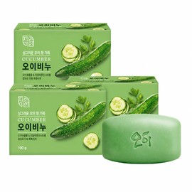 DR.EMMET Cucumber Soap for Face & Body, Gentle Exfoliation with Aloe Vera for Hydrating Cleanse - Oil-Control, Soothing, for Oily & Sensitive Skin, Pack of 3