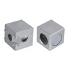 sourcing map 4Set 30x30x30mm 2-Way Corner Bracket Cube, Aluminum Alloy