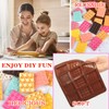 12-Cavity Silicone Break Apart Chocolate Moulds,Silicone Square Mold,Non-Stick Candy Chocolate