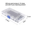 KUUQA 400 Pcs Grub Screws Set Allen Key Screws M3